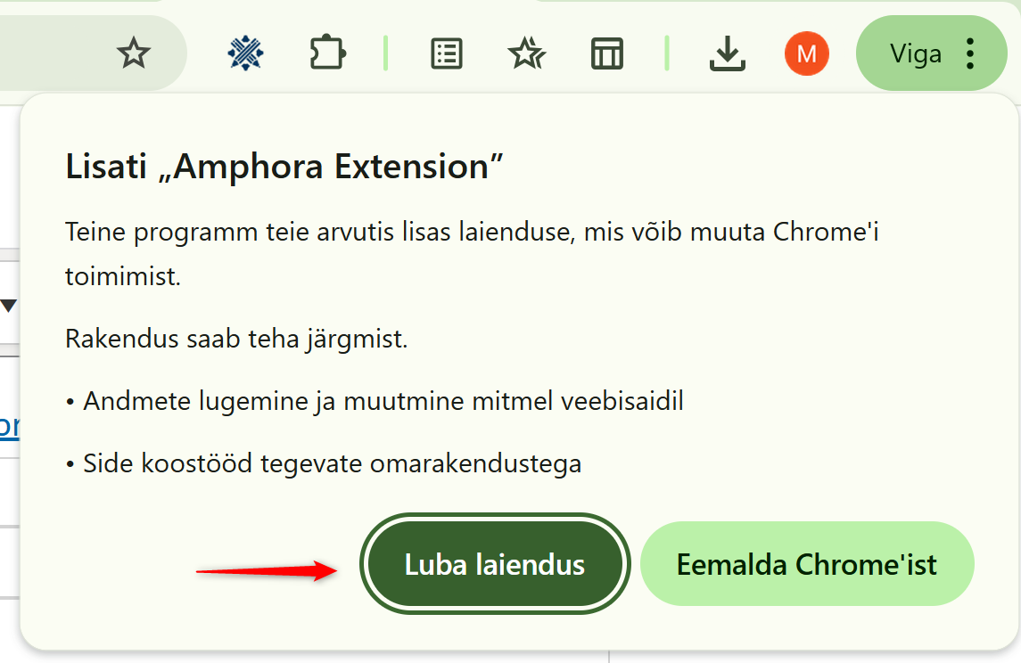 !Laienduse lisamine