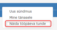 !Näita tööpäeva tunde