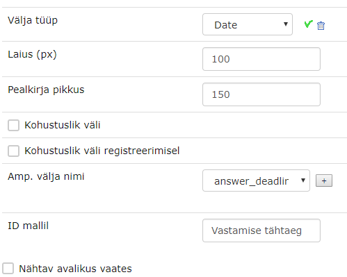 !Date väli