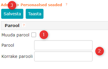 !Parooli muutmine