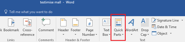 !Word Quick Parts