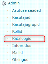 !Kataloogid menüü