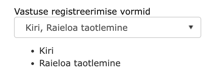!Vastamise vormid