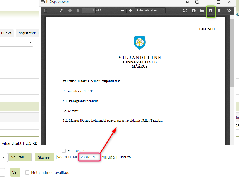 !PDF vaade ja allalaadimine