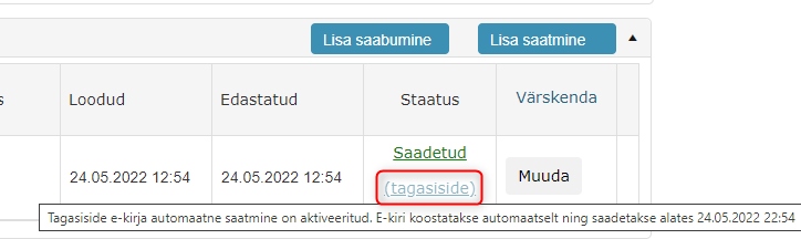 !Tagasiside link