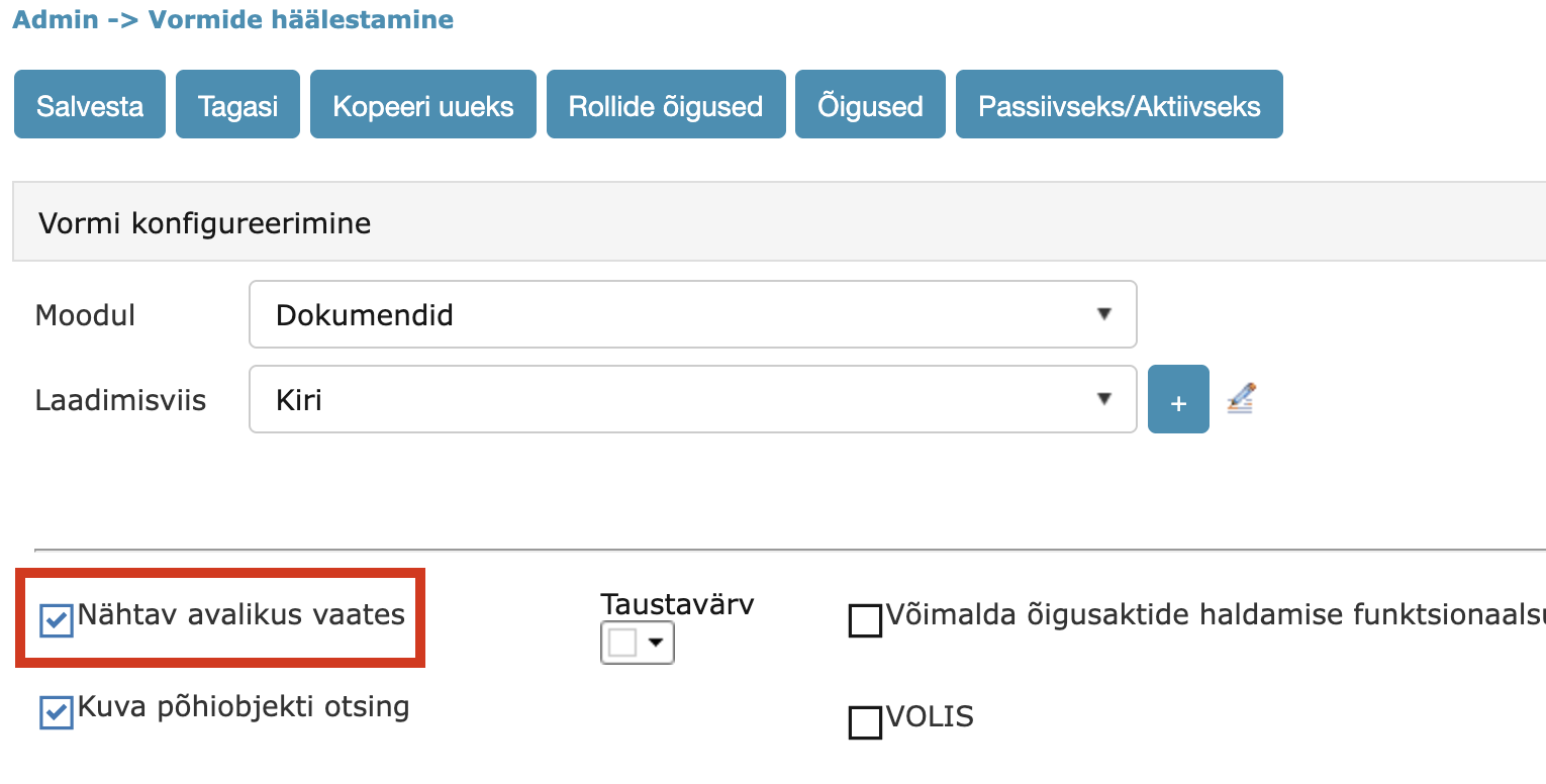 !Vormi avalikustamine
