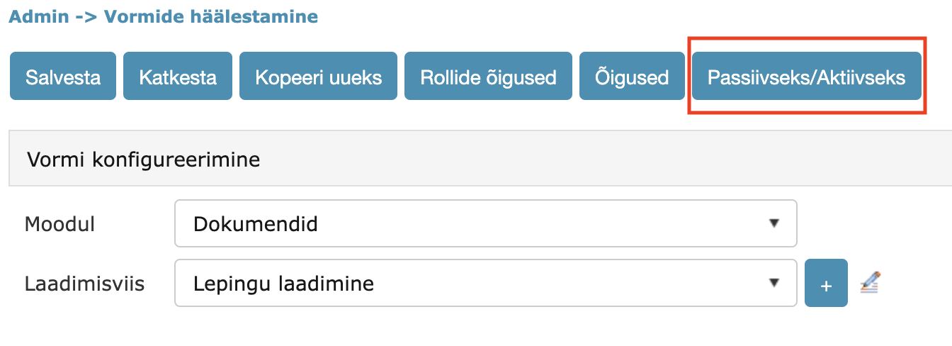 Vormid aktiivseks või passiivseks