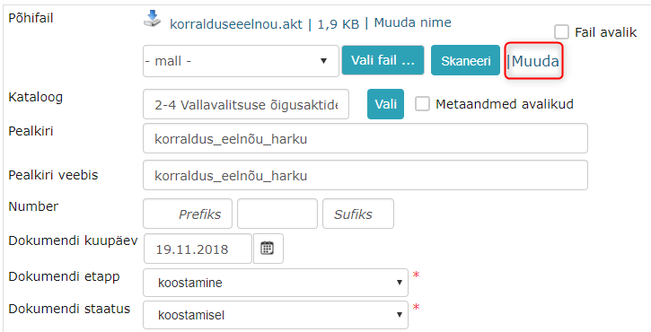 !Eelnõu muutmine WebDav-iga