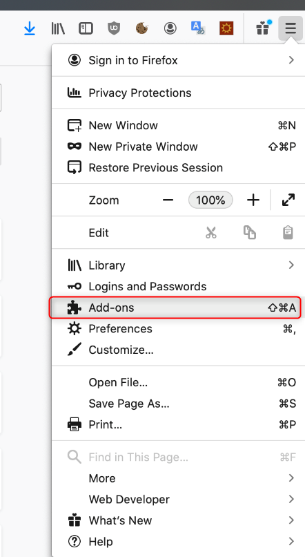 !Firefox extension MacOS