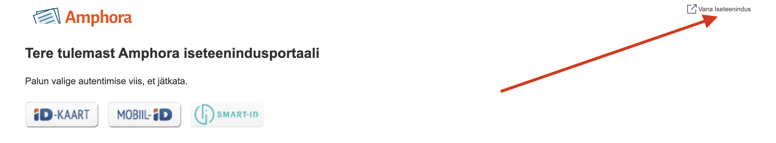 !Vana ISP link sisselogimisel