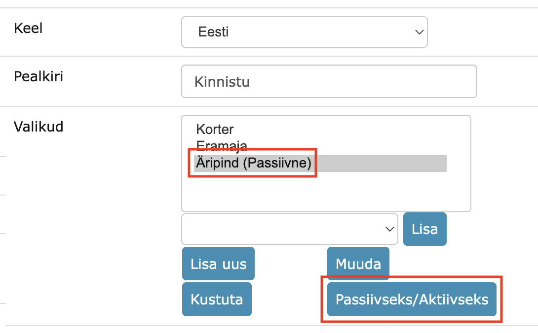 !Passiivne klassifikaator