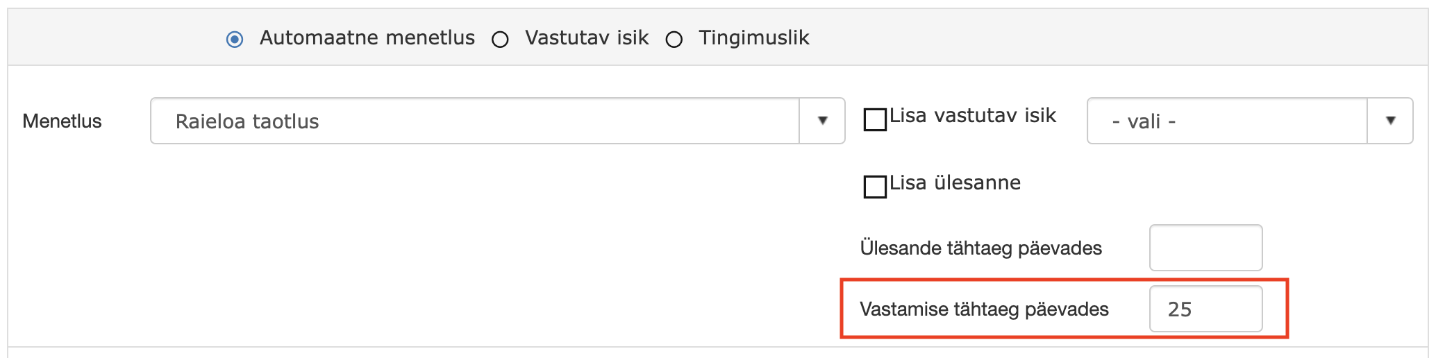 !Meeldetuletuse seadistamine