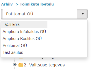 !Asutuse valik